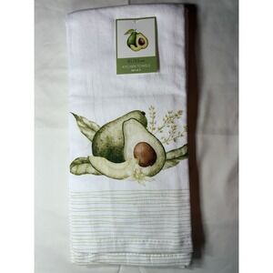 NEW Set of 2 Bliss Studio Kitchen Towels 100% Cotton 18 x28" Avocado
